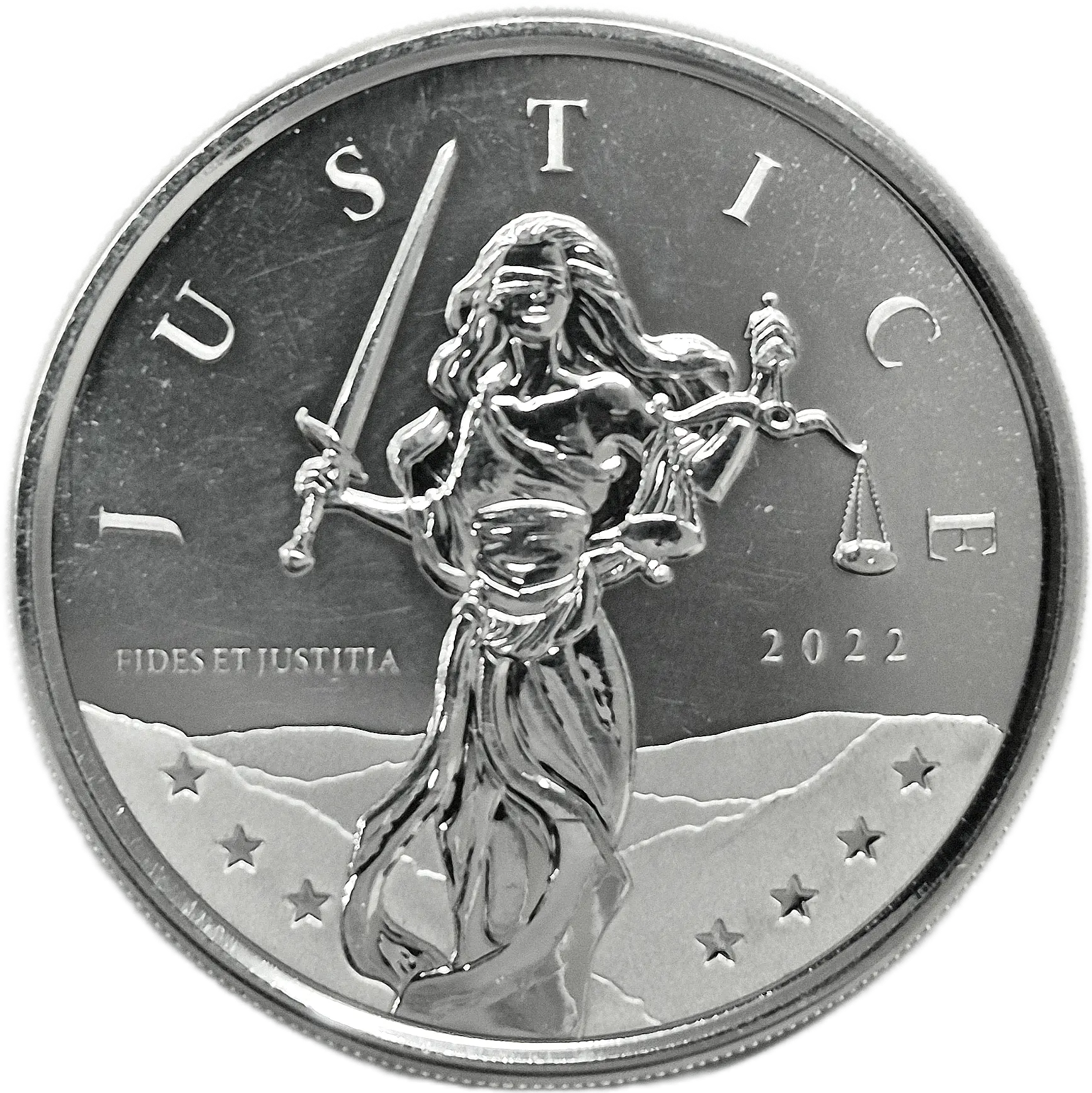 Silver 1oz Gibraltar Lady Justice Coin