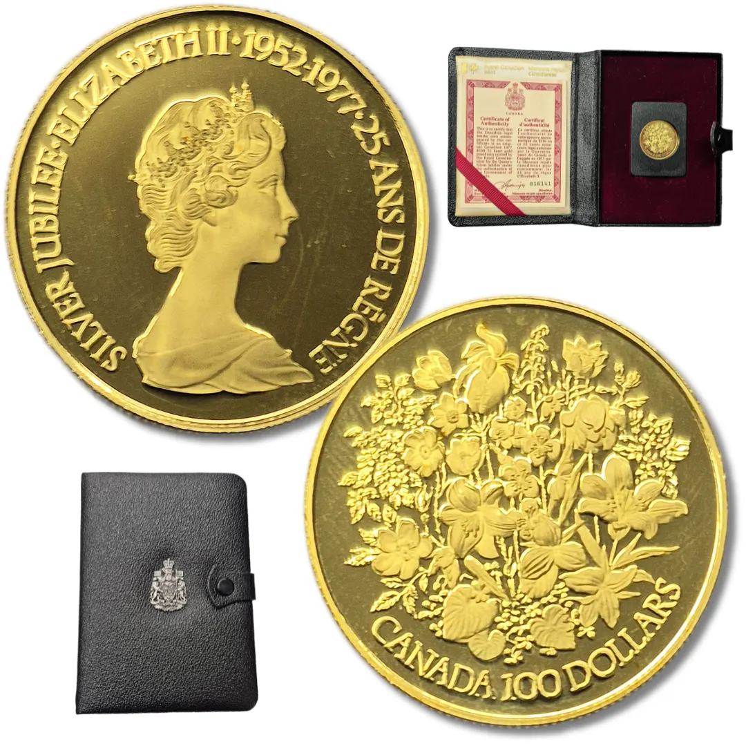 Gold Elizabeth II Silver Jubilee Coin
