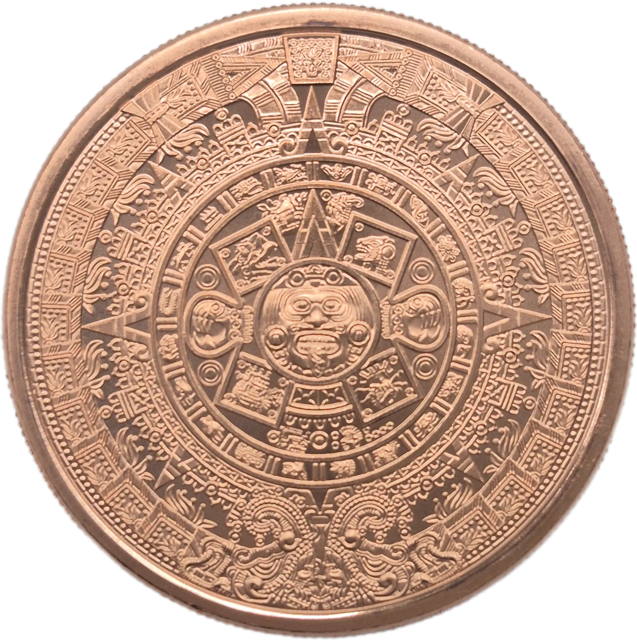 Copper 2oz Aztec Calendar Round